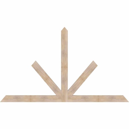 Ekena Millwork Saratoga Smooth Timber Gable Bracket, Douglas Fir, 108"W x 63"H x 3 1/2"D x 5 1/2"F, 14/12 Pitch GBW108X63X0406SAR00SDF